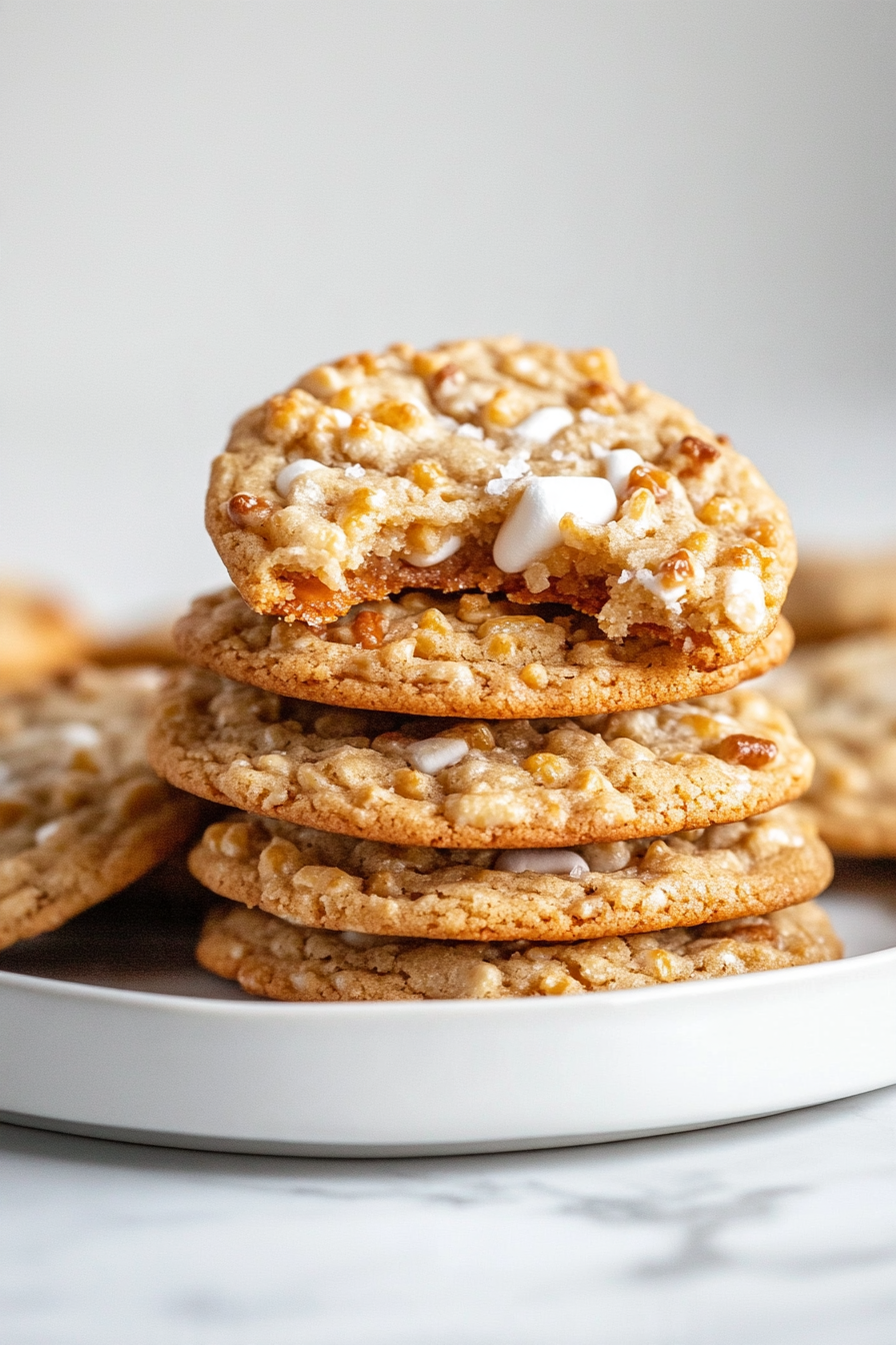 Marshmallow Crispy Cookies