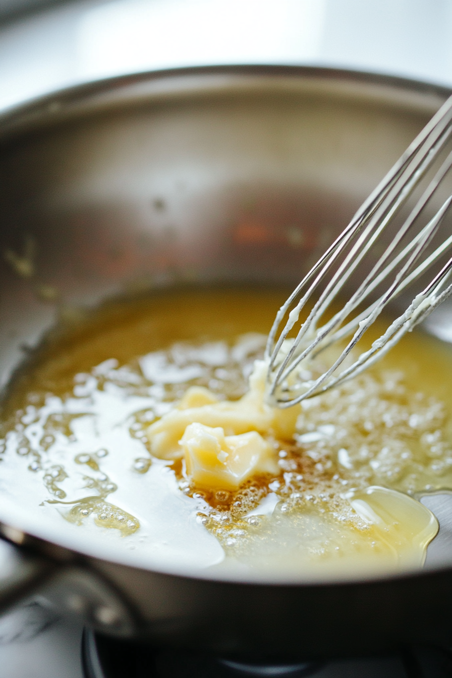 Melt the butter in a medium saucepan over medium heat. Continue cooking until the butter is fragrant and lightly browned