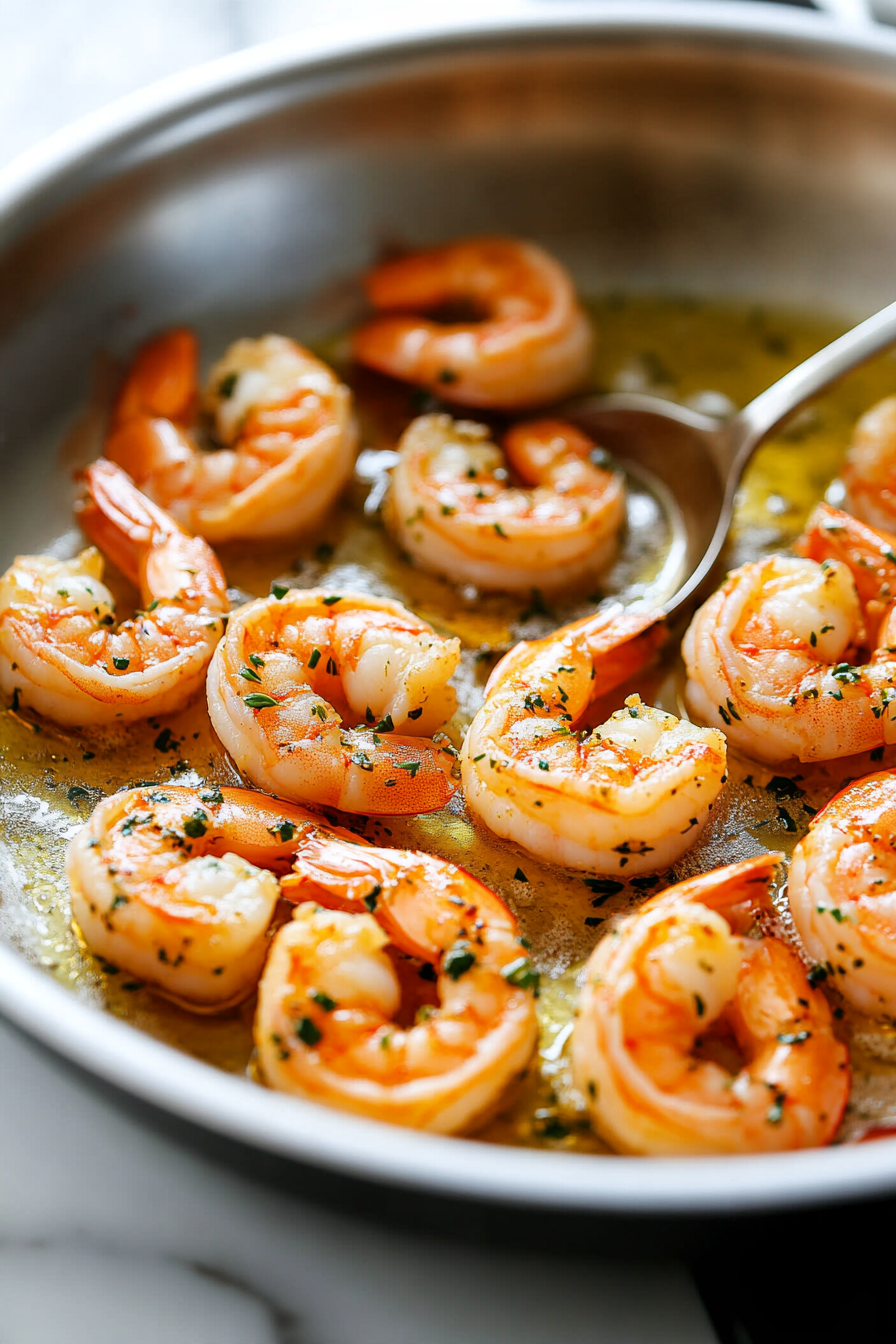 While the pasta cooks, heat about 4–6 tablespoons of the olive oil in a large skillet over medium-high heat